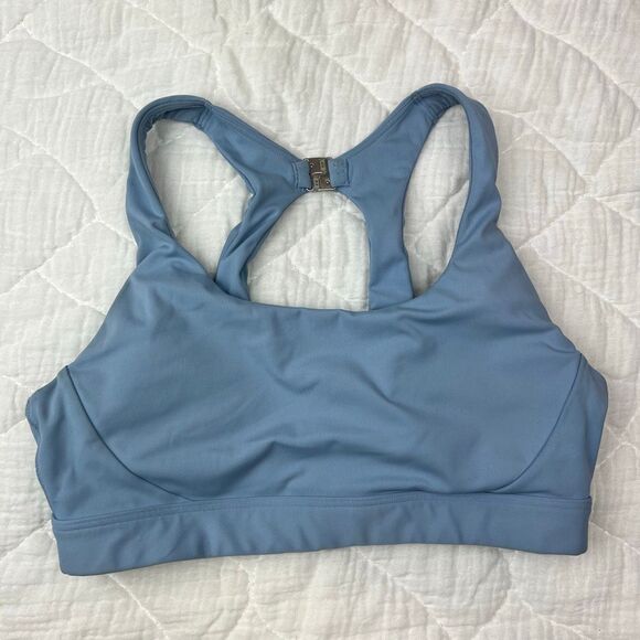 Athleta Women's High Support Sports Bra Blue Size small Adjustable Straps - Picture 2 of 9